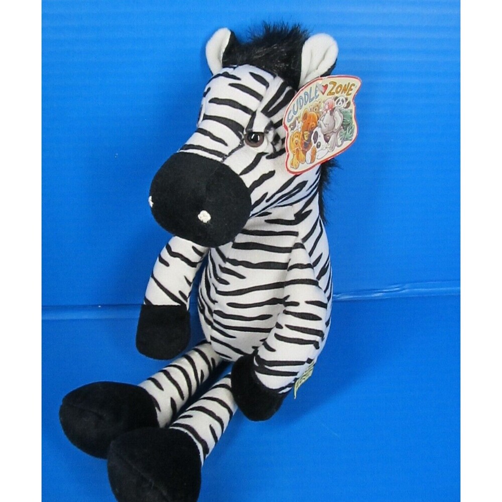 Vtg Target Cuddle Zone Sitting Zebra Shelf Sitter Plush w/Tag 16"